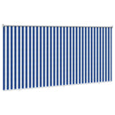 vidaXL Kültéri Roló 90% UV Blokkolás Kék és Fehér Csíkos 240 x 230 cm
