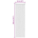 vidaXL Rovar Függöny Chenille Világosszürke és fehér 56 x 200 cm