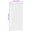 vidaXL Rovar Függöny Chenille Világosszürke és fehér 100 x 220 cm