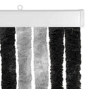 vidaXL Rovar Függöny Chenille Szürke és fekete 100 x 200 cm 100% PP