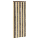 vidaXL Rovar Függöny Chenille Sötétbarna és Bézs 90 x 220 cm 100% PP