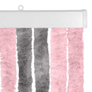 vidaXL Rovar Függöny Chenille Ezüstszürke és Rózsaszín 90 x 200 cm