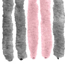 vidaXL Rovar Függöny Chenille Ezüstszürke és Rózsaszín 90 x 220 cm