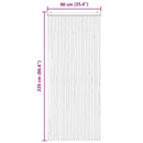 vidaXL Rovar Függöny Chenille Ezüstszürke és Rózsaszín 90 x 220 cm