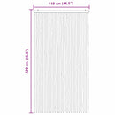 vidaXL Rovar Függöny Chenille Barna és Bézs 118 x 220 cm 100% PP