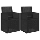 vidaXL Kerti étkező székek 2 pcs Antracit 53 x 47 x 88,5 cm PP