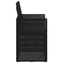 vidaXL Kerti étkező székek 2 pcs Antracitszürke PP