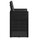 vidaXL Kerti étkező székek 2 pcs Antracitszürke PP