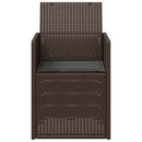 vidaXL Kerti étkező székek 2 pcs Barna és Antracitszürke PP