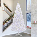 vidaXL Mű karácsonyfa 300 LED-del állvánnyal Fehér 400 cm PVC és Acél