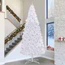 vidaXL Mű karácsonyfa 300 LED-del állvánnyal Fehér 400 cm PVC és Acél