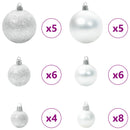 vidaXL Műanyag Hajtogatós Karácsonyfa Fehér 120 cm PVC és Acél