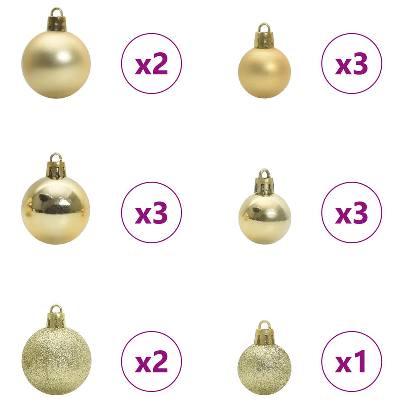 vidaXL Műanyag Hajtogatós Karácsonyfa Fehér 120 cm PVC és Acél