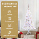 vidaXL Mű karácsonyfa 150 LED-del állvánnyal Fehér 120 cm PVC és Acél