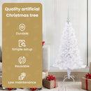 vidaXL Mű karácsonyfa 150 LED-del állvánnyal Fehér 120 cm PVC és Acél