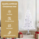 vidaXL Mű karácsonyfa 150 LED-del állvánnyal Fehér 120 cm PVC és Acél