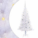 vidaXL Mű karácsonyfa 150 LED-del állvánnyal Fehér 120 cm PVC és Acél