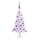vidaXL Mű karácsonyfa 150 LED-del állvánnyal Fehér 120 cm PVC és Acél