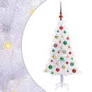 vidaXL Mű karácsonyfa 150 LED-del állvánnyal Fehér 120 cm PVC és Acél