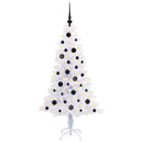 vidaXL Mű karácsonyfa 150 LED-del állvánnyal Fehér 150 cm PVC és Acél