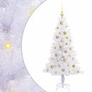 vidaXL Mű karácsonyfa 150 LED-del állvánnyal Fehér 150 cm PVC és Acél