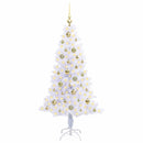 vidaXL Mű karácsonyfa 150 LED-del állvánnyal Fehér 150 cm PVC és Acél