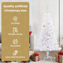 vidaXL Mű karácsonyfa 150 LED-del állvánnyal Fehér 150 cm PVC és Acél