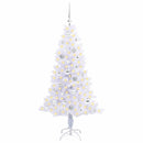 vidaXL Mű karácsonyfa 150 LED-del állvánnyal Fehér 150 cm PVC és Acél