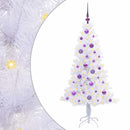 vidaXL Mű karácsonyfa 150 LED-del állvánnyal Fehér 150 cm PVC és Acél