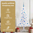vidaXL Mű karácsonyfa 150 LED-del állvánnyal Fehér 150 cm PVC és Acél
