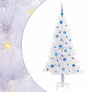 vidaXL Mű karácsonyfa 150 LED-del állvánnyal Fehér 150 cm PVC és Acél