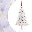 vidaXL Mű karácsonyfa 150 LED-del állvánnyal Fehér 150 cm PVC és Acél