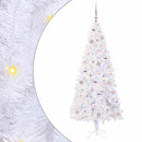 vidaXL Mű karácsonyfa 300 LED-del állvánnyal Fehér 180 cm PVC és Acél