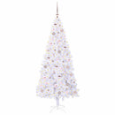 vidaXL Mű karácsonyfa 300 LED-del állvánnyal Fehér 180 cm PVC és Acél