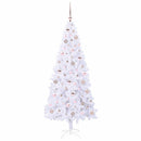 vidaXL Mű karácsonyfa 300 LED-del állvánnyal Fehér 180 cm PVC és Acél