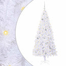 vidaXL Mű karácsonyfa 300 LED-del állvánnyal Fehér 180 cm PVC és Acél