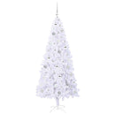 vidaXL Mű karácsonyfa 300 LED-del állvánnyal Fehér 180 cm PVC és Acél