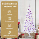 vidaXL Mű karácsonyfa 300 LED-del állvánnyal Fehér 180 cm PVC és Acél