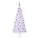 vidaXL Mű karácsonyfa 300 LED-del állvánnyal Fehér 180 cm PVC és Acél