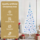 vidaXL Mű karácsonyfa 300 LED-del állvánnyal Fehér 180 cm PVC és Acél