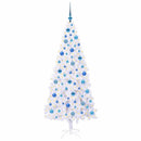 vidaXL Mű karácsonyfa 300 LED-del állvánnyal Fehér 180 cm PVC és Acél