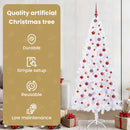 vidaXL Mű karácsonyfa 300 LED-del állvánnyal Fehér 210 cm PVC és Acél