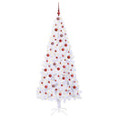 vidaXL Mű karácsonyfa 300 LED-del állvánnyal Fehér 210 cm PVC és Acél