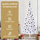 vidaXL Mű karácsonyfa 300 LED-del állvánnyal Fehér 210 cm PVC és Acél