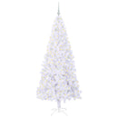 vidaXL Mű karácsonyfa 300 LED-del állvánnyal Fehér 210 cm PVC és Acél