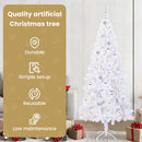 vidaXL Mű karácsonyfa 300 LED-del állvánnyal Fehér 210 cm PVC és Acél