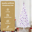 vidaXL Mű karácsonyfa 300 LED-del állvánnyal Fehér 210 cm PVC és Acél