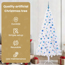 vidaXL Mű karácsonyfa 300 LED-del állvánnyal Fehér 210 cm PVC és Acél