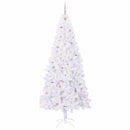 vidaXL Mű karácsonyfa 300 LED-del állvánnyal Fehér 240 cm PVC és Acél