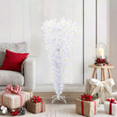 vidaXL Mű karácsonyfa 150 LED-del állvánnyal Fehér 120 cm PVC és Acél